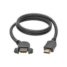 Tripp Lite 3ft High Speed HDMI Cable with Ethernet Digital Video / Audio Panel Mount M/F 3' - HDMI for Chromebook, Patch Panel, Home Theater System, Audio/Video Device, Blu-ray Player, Digital Camera - 3 ft - 1 x HDMI Male Digital Audio/Video - 1 x HDMI 