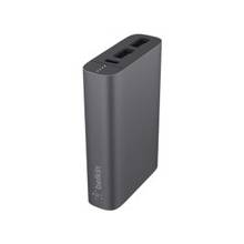 Belkin MIXIT↑ Metallic Power Pack 6600 - For Smartphone, Tablet PC, Action Camera, USB Device - Lithium Ion (Li-Ion) - 6600 mAh - 3.40 A - 5 V DC Output - 5 V DC Input - 3 x - Gray