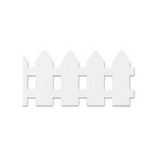 Hygloss White Fence Design Border Strips - 12 Fence - Long Lasting, Durable, Damage Resistant - 36" Height x 3" Width - White - 12 / Pack
