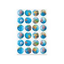 Hygloss Globes Stickers - Learning Theme/Subject - 72 Globe - Self-adhesive - Assorted - 1 Pack