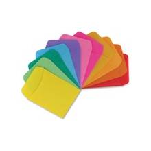Hygloss Nonadhesive Library Pockets - 5" Height x 3.5" Width - Rectangular - Assorted - Manila - 30 / Pack