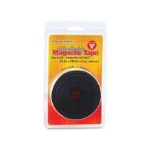 Hygloss Self-adhesive Magnetic Tape - 0.50" Width x 10 ft Length - Self-adhesive - 1 Each - Black