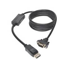 Tripp Lite 6ft DisplayPort to VGA / DP to VGA Adapter Active Converter with Latches to HD15 DPort 1.2 M/M - DisplayPort/VGA for Video Device, Monitor, Projector, TV, Graphics Card - 6 ft - 1 x DisplayPort Male Digital Video - 1 x HD-15 Male VGA - Gold-pl