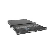 Tripp Lite 1U Rackmount Keyboard w KVM Cable Kit for 2-Post or 4-Post Racks - Cable Connectivity - USB Interface - 104 KeyTouchPad - Compatible with Server - Black