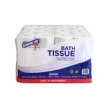 Genuine Joe Double Capacity 2-ply Bath Tissue - 2 Ply - 1000 Sheets/Roll - White - Virgin Fiber - Embossed, Chlorine-free - For Bathroom - 36 / Carton