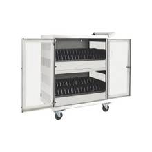 Tripp Lite 32-Port AC Charging Cart Storage Station Chromebook Laptop White - 4 Casters - Steel - 34.8" Width x 21.6" Depth x 42.3" Height - White - For 32 Devices