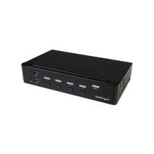StarTech.com 4-Port HDMI KVM Switch - Built-in USB 3.0 Hub for Peripheral Devices - 1080p - 4 Computer(s) - 1 Local User(s) - 1920 x 1080 - 11 x USB - 5 x HDMI - Rack-mountable - 1U