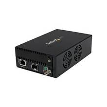 StarTech.com 10 Gigabit Ethernet Copper-to-Fiber Media Converter - Open SFP+ - Managed - 10G Ethernet Media Converter - 1 x Network (RJ-45) - 10 Gigabit Ethernet - 10GBase-T, 10GBase-SR, 10GBase-LR, 10GBase-ER, 10GBase-R, 10GBase-SW, 10GBase-LW, 10GBase-