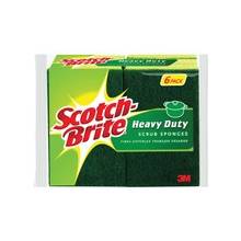 Scotch-Brite Heavy-Duty Scrub Sponges - 2.8" Height4.5" Depth - 36/Carton - Green, Yellow