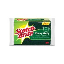 Scotch-Brite Heavy-Duty Scrub Sponges - 2.8" Height4.5" Depth - 24/Carton - Yellow, Green