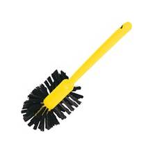 Rubbermaid Commercial 17" Handle Toilet Bowl Brush - 1.50" Length Bristles - 17" Length Handle - 18.5" Overall Length - 12 / Carton - Plastic Handle, Synthetic Polypropylene Bristle - Brown, Yellow