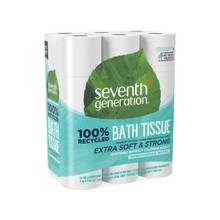 Seventh Generation 24-roll 100 Pct Recycled Bath Tissue - 2 Ply - 300 Sheets/Roll - White - Soft, Chlorine-free, Dye-free, Fragrance-free - For Bathroom - 48 / Carton