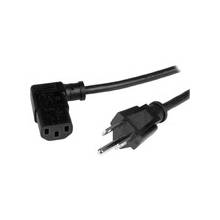 StarTech.com 3 ft Computer Power Cord - NEMA 5-15P to Right-Angle C13 - 18AWG - For Computer, Printer, Monitor - 120 V AC Voltage Rating - 10 A Current Rating - Black