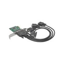 Tripp Lite 4-Port DB9 RS232 PCI Express Serial Card PCIe w/Breakout Cable - PCI Express x1 - 4 x DB-9 Male RS-232 Serial Via Cable - Plug-in Card