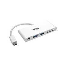 Tripp Lite 2-Port USB-C to USB-A Hub Micro SD & SD/MMC Reader & USB Charging - USB Type C - External - 2 USB Port(s) - 2 USB 3.1 Port(s)