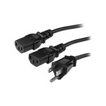 StarTech.com 10 ft Computer Power Cord - NEMA 5-15P to 2x C13 - C13 Y-Cable - Power Cord Y Splitter Cable - Power 2 monitors at once - For Monitor, Computer - 125 V AC Voltage Rating - 10 A Current Rating - Black