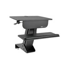 Tripp Lite WorkWise Sit Stand Desktop Workstation Adjustable Standing Desk w/ Clamp - 22.70" Height x 15.70" Width x 23.60" Depth - Assembly Required - Black