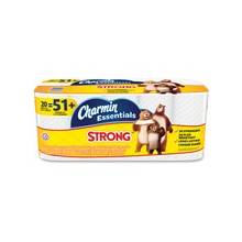 Charmin Ess. Strong Bath Tissue - 1 Ply - White - Paper - Wet Strength, Clog-free, Septic-free - 6000 / Pack