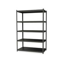 Hirsh 3,200 lb Capacity Iron Horse Shelving - 5 Compartment(s) - 72" Height x 36" Width x 18" Depth - Recycled - Gray, Black Shelf - Steel, Particleboard - 1Each