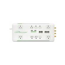 Compucessory 10-Outlet Surge Suppressor/Protector - 10 x AC Power - 3420 J - Coaxial Cable Line