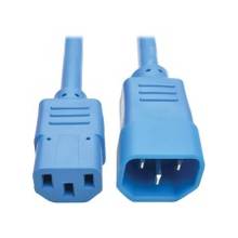 Tripp Lite 3ft Computer Power Extension Cord 10A 18 AWG C14 to C13 Blue 3' - For Computer, Scanner, Printer, Monitor, Power Supply, Workstation - 230 V AC Voltage Rating - 10 A Current Rating - Blue