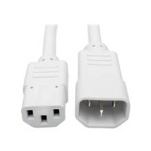 Tripp Lite 6ft Computer Power Extension Cord 10A 18 AWG C14 to C13 White 6' - For Computer, Scanner, Printer, Monitor, Power Supply, Workstation - 230 V AC Voltage Rating - 10 A Current Rating - White