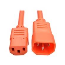 Tripp Lite 3ft Heavy Duty Power Extension Cord 15A 14 AWG C14 C15 Orange 3' - For PDU, UPS - 250 V AC Voltage Rating - 15 A Current Rating - Orange