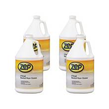 Zep Professional Z-Tread Neutral Floor Cleaner - 1 gal (128 fl oz) - 4 / Carton - Clear, Green