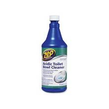 Zep Commercial Acidic Toilet Bowl Cleaner - Liquid Solution - 0.25 gal (32 fl oz) - Fresh Minty Pine Scent - 12 / Carton - Blue