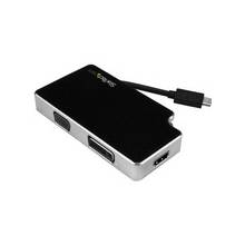 StarTech.com Travel A/V Adapter: 3-in-1 USB-C to VGA DVI or HDMI - USB Type-C Adapter - 4K - 1 x HDMI - 1 x VGA - 1 x Total Number of DVI - Mac