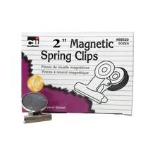 CLI 2" Magnetic Spring Clips - 2" Length - 12 Carton