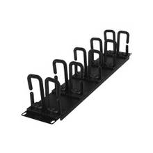 CyberPower 2U Flexible Ring Cable Manager - Rack Cable Management Panel - 2U Rack Height - Cold Rolled Steel, Plastic