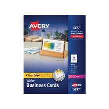 Avery Clean Edge Business Card - 3.50" x 2" - 400 / Box - White
