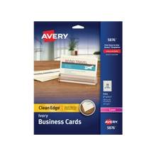 Avery Clean Edge Business Card - 3.50" x 2" - 200 / Pack - Ivory