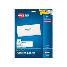 Avery Easy Peel Ink Jet White Mailing Labels - 1.33" Width x 4" Length - Rectangle - Inkjet - White - 350 / Pack