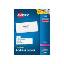 Avery Easy Peel White Mailing Labels - Permanent Adhesive - 1.33" Width x 4" Length - 14 / Sheet - Rectangle - Laser - White - 3500 / Box