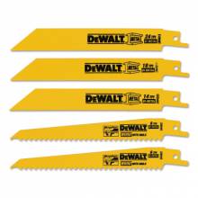 Dewalt DW4857 5 Piece Bi-Metal Reciprocating Saw Blade Set (3 EA)