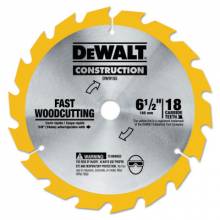 Dewalt DW9155 6-1/2" 18T Series 20 Construction Saw Blade (1 EA)