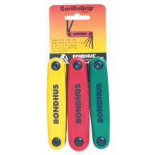 Bondhus 12533 Gorilla Grip Fold-Up Tool Set Triple Pack