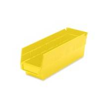 Akro-Mils Shelf Bin - 4" Height x 4.1" Width x 11.6" Depth - Shelf - Yellow - Polymer - 1Each