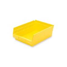 Akro-Mils Shelf Bin - 4" Height x 8.4" Width x 11.6" Depth - Shelf - Yellow - Polymer - 1Each
