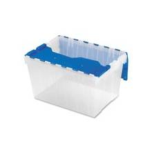 Akro-Mils KeepBox Container with Attached Lid - External Dimensions: 21.5" Length x 15" Width x 12.5" Height - 12 gal - Hinged Closure - Clear - For Apparel - 1 / Each