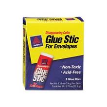 Avery Disappearing Color Permanent Glue Stick - 0.260 oz - 3 / Pack - Purple