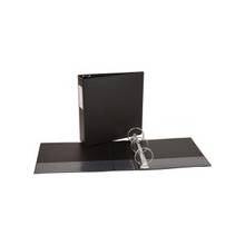 Avery Economy Reference Ring Binders With Label Holders - 3" Binder Capacity - Letter - 8 1/2" x 11" Sheet Size - 460 Sheet Capacity - 3 x Round Ring Fastener(s) - 2 Internal Pocket(s) - Vinyl - Black - Recycled - 1 Each