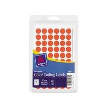 Avery Round Color-Coding Label - Removable Adhesive - 0.50" Diameter - 60 / Sheet - Circle - Red - Paper - 840 / Pack