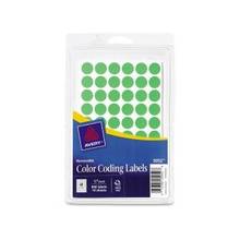 Avery Round Color-Coding Label - Removable Adhesive - 0.50" Diameter - 60 / Sheet - Circle - Neon Green - Paper - 840 / Pack