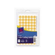 Avery Round Color-Coding Label - Removable Adhesive - 0.50" Diameter - 60 / Sheet - Circle - Orange - Paper - 840 / Pack