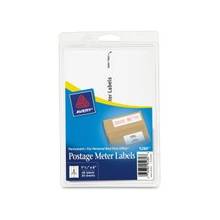 Avery Postage Meter Labels for Personal Post Office - Permanent Adhesive - 1.18" Width x 6" Length - 2 / Sheet - White - 60 / Pack