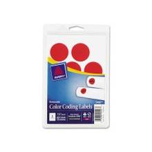 Avery Round Color Coding Multipurpose Label - Removable Adhesive - 1.25" Diameter - 12 / Sheet - Circle - Laser - Red - 400 / Pack