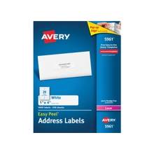 Avery Easy Peel Mailing Label - 1" Width x 4" Length - Rectangle - Laser - White - 5000 / Box
